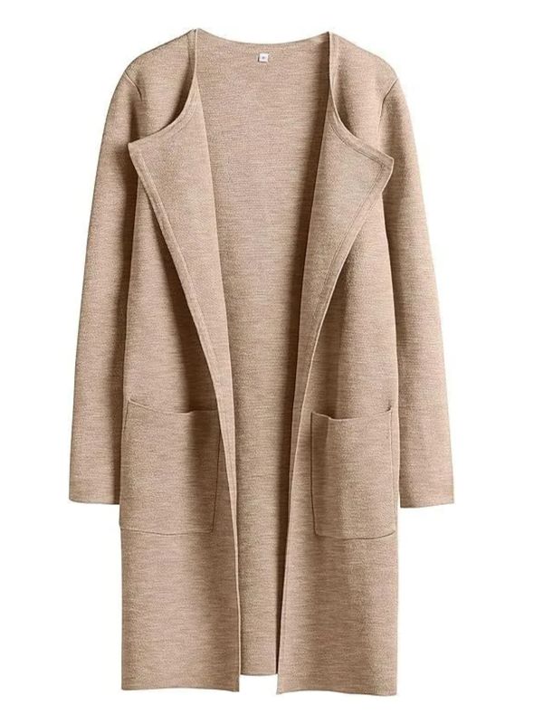 New Open Front Knit Coat