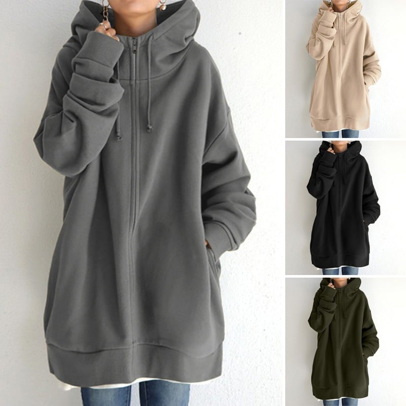 🌷Women's Autumn/Winter Zipper Hooded Sweater