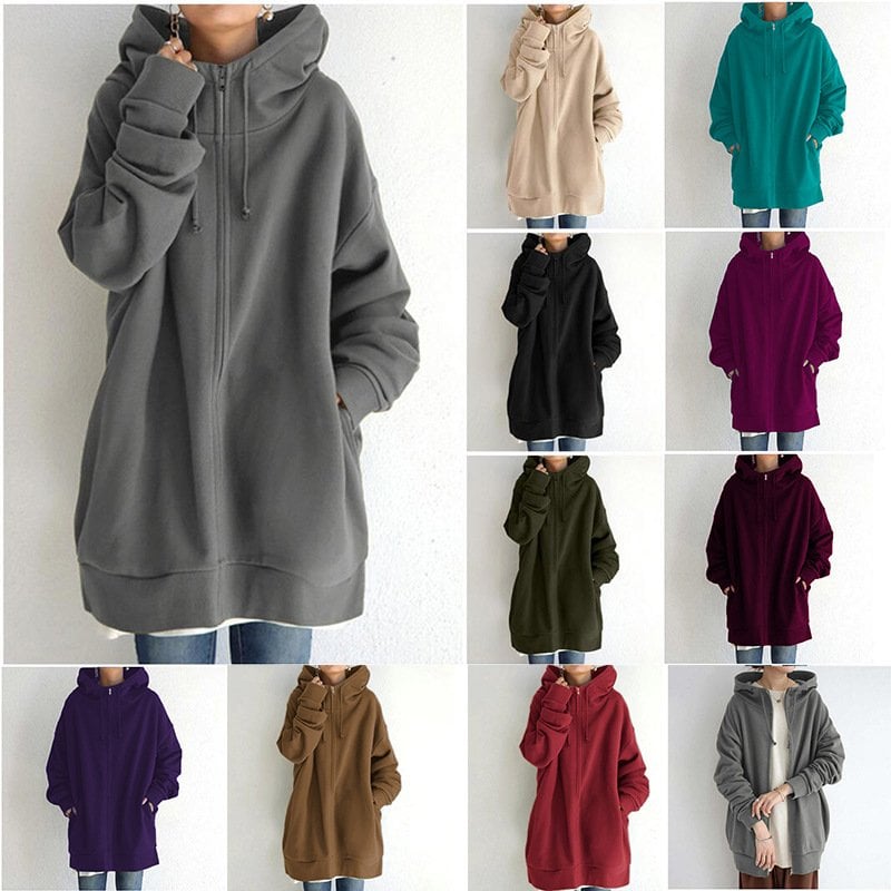 🌷Women's Autumn/Winter Zipper Hooded Sweater