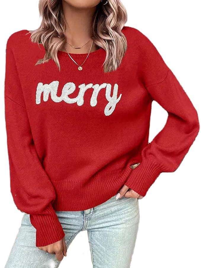 Women's Merry Stitched Pullover Sweater (Buy 2 Free Shipping)