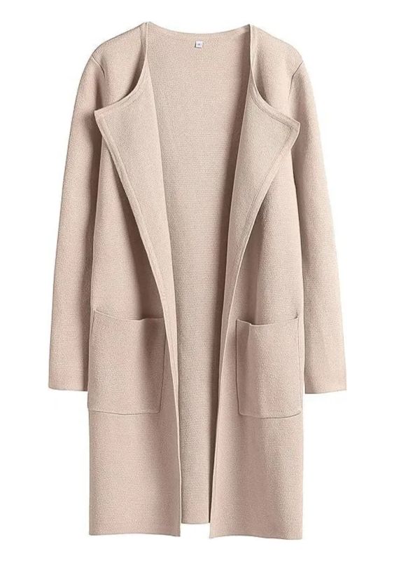 New Open Front Knit Coat