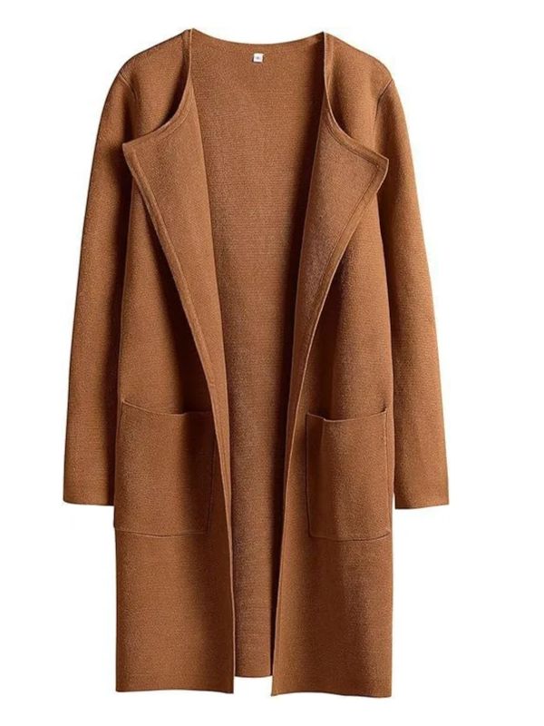 New Open Front Knit Coat