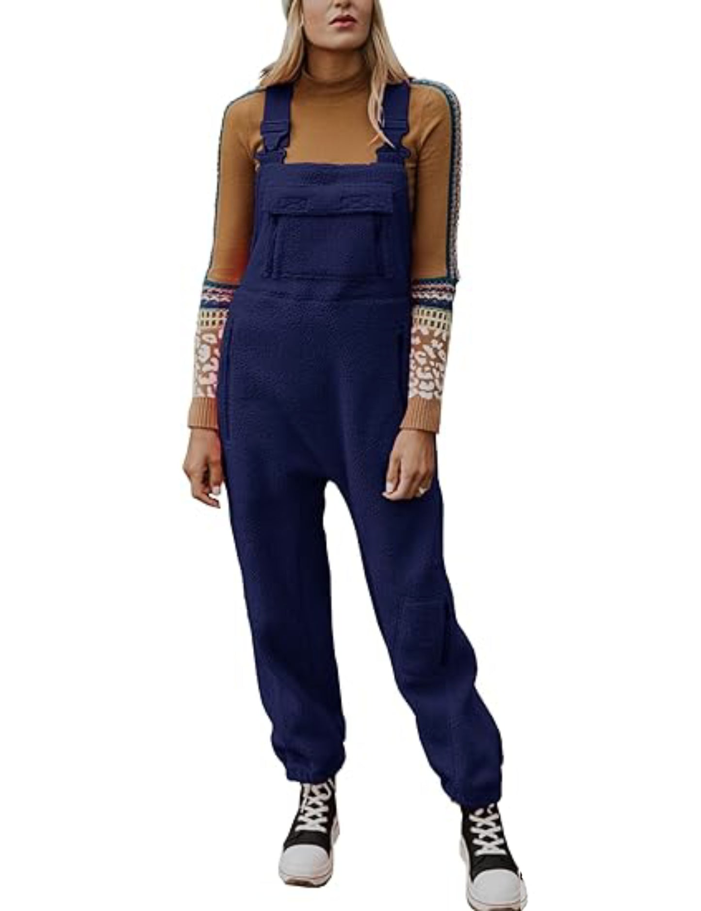 Spring Sale 50% OFF - New Women's Fleece Warm Overalls Loose Casual Jumpsuits (Buy 2 Free Shipping)