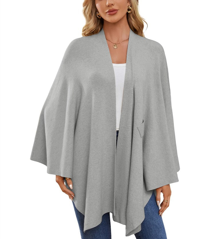 Women's Shawl Wraps Soft Open Front Poncho Sweater (Buy 2 Free Shipping)