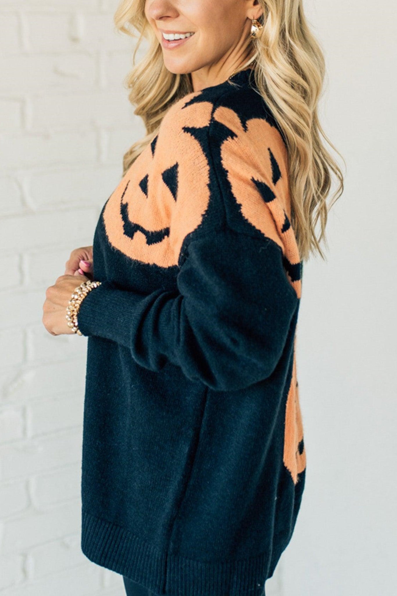 Halloween Jack O Lantern Oversized Sweater