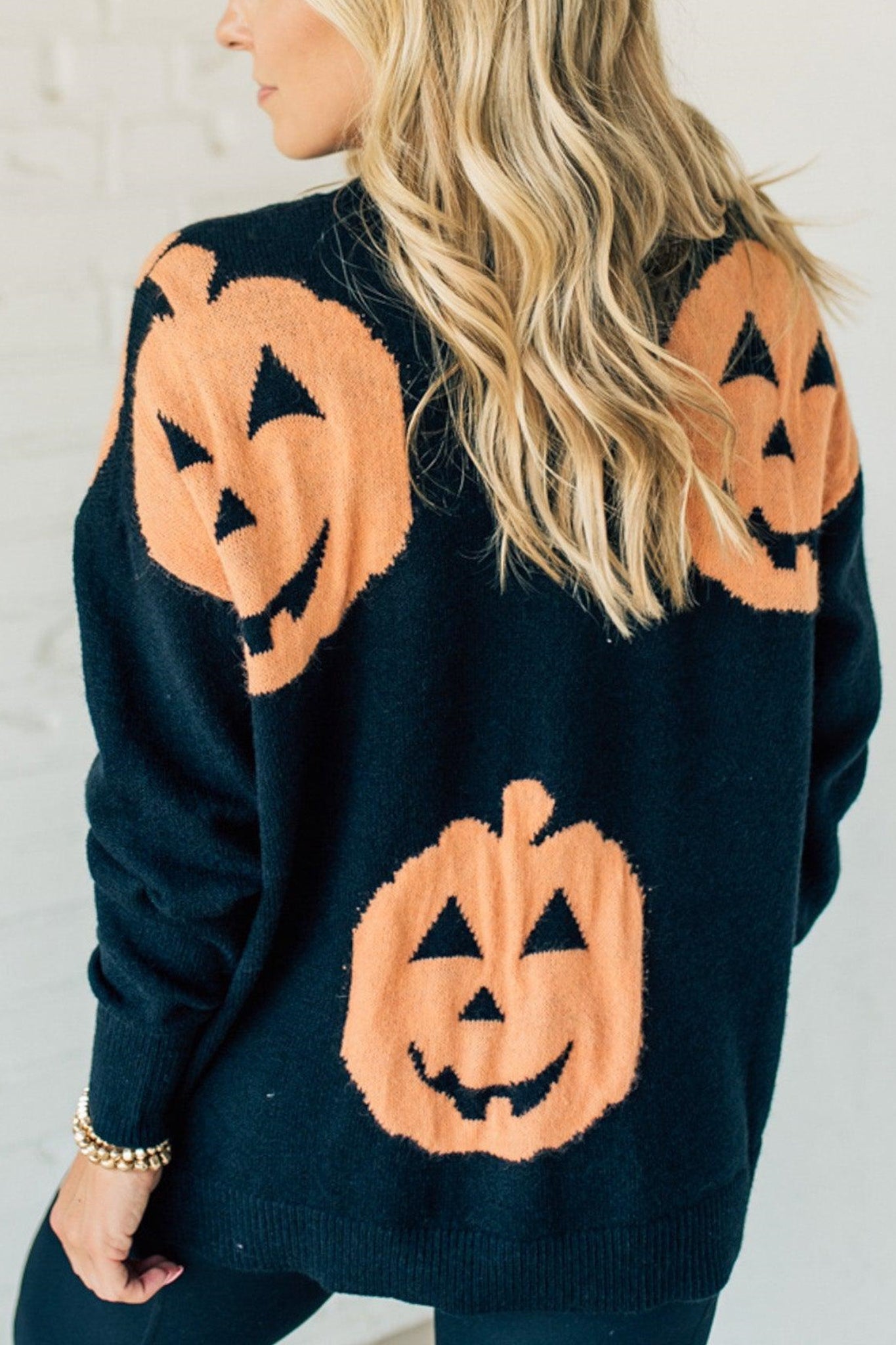 Halloween Jack O Lantern Oversized Sweater