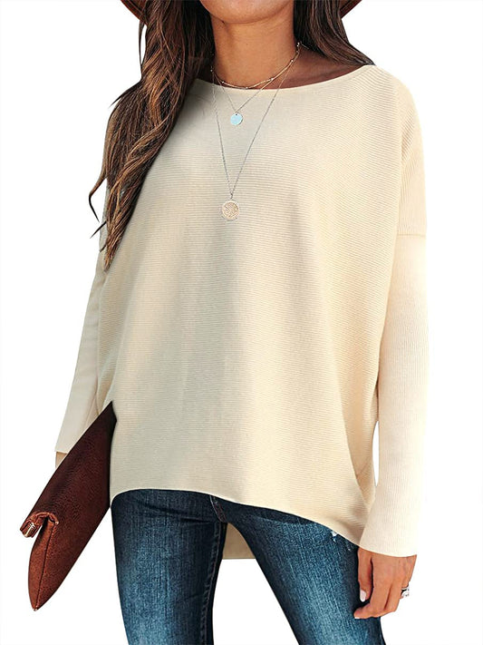 New Women's Dolman Sleeve Knitted Pullover Sweater