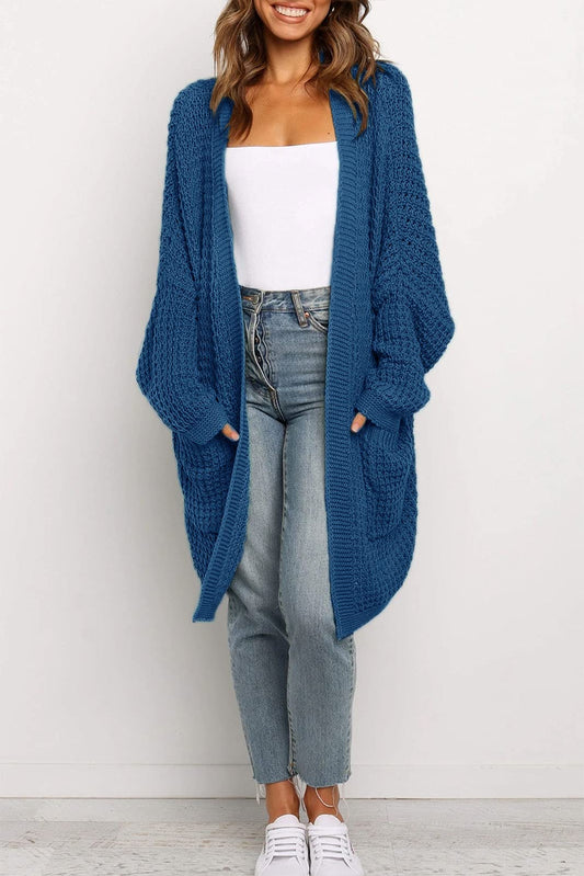 Oversized  Pockets Sweater Coat